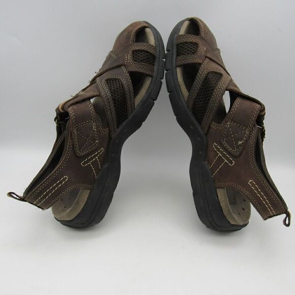Skechers 62091 Men's Brown Leather Comfort Hiking Fisherman Sandals Size 9 - Picture 5 of 7